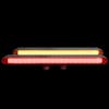 Double Face STT LED Glo Light Bar Amber Front Red Back 9.5-12" back