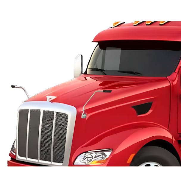 Peterbilt Kenworth Aerocam Vision System Hood Camera Example