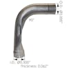 International Aluminized 90-Degree Exhaust Pipe 3529011C2 3529011C3 - dimensions