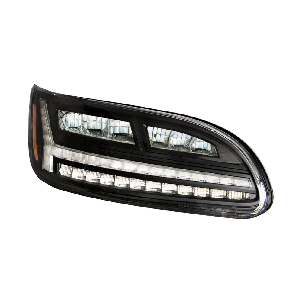 Peterbilt 386 387 Blackout 6 LED Headlight With Turn Signal