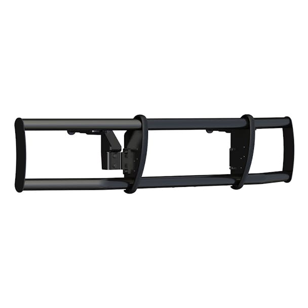 Freightliner Cascadia 2018+ MileStone Bumper Guard Grill Guard (Black Steel; Left)