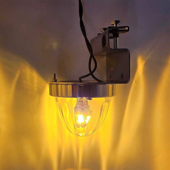 304 Stainless Steel 90 Degree Frame Bracket With 1 Watermelon Light Hole In Use (Example)