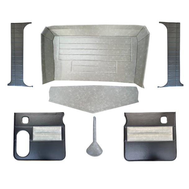 Peterbilt 379 Flat Top Day Cab Interior Kit Black & Slate Gray