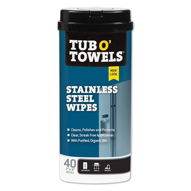 Tub O' Towels Stainless Steel Cleaning Wipes Default
