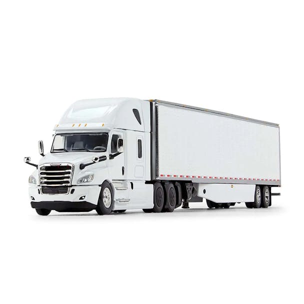 Freightliner Cascadia 2018 New Body Style High-Roof Sleeper With Thermo King Reefer Trailer 1/64 Scale front