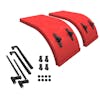 Spray Master SR-22 Half Tandem Stationary Poly Fenders - Red With Brackets