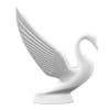 Matte White Swan Hood Ornament By Grand General - Side View