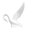 Original Matte White Swan Hood Ornament By Grand General - Side View