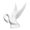 Original Matte White Swan Hood Ornament By Grand General - Front Angled View