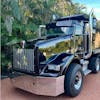 Kenworth T800 14 Gauge Stainless Bar Design With Mesh Grille side