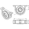 Center Bearings Assembly 210084-2X By Dana-dimensions