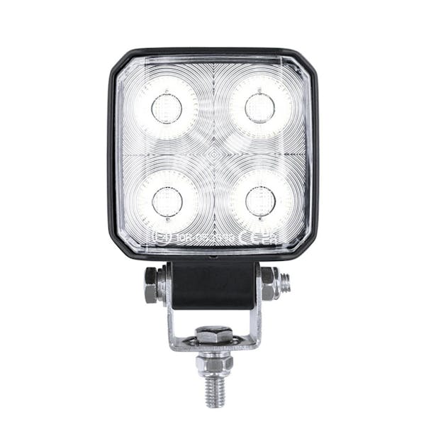 High Power 4 LED 3" Square Work Light - Front View On