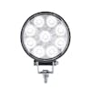 High Power 9 LED 3-7/8" Round Work Light - Front View, On