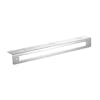 Stainless Steel Light Bracket With 12" Light Bar Cutout - Front View, Angled