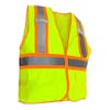 High Visibility Reflective Yellow Safety Vest - Front Angled View