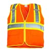 High Visibility Reflective Orange Safety Vest - Front View
