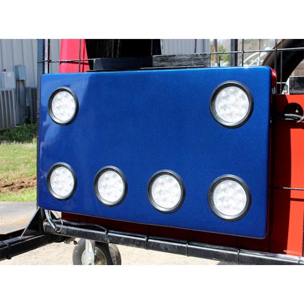 Universal Rear Tandem Axel Light Panel By Talladega Fiberglass - Mounted Angle 1