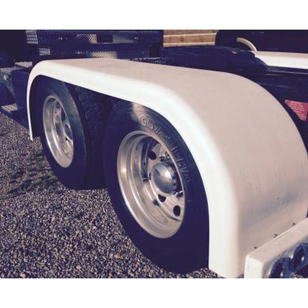 Universal Straight Full Fenders by Talladega Fiberglass - angle front view