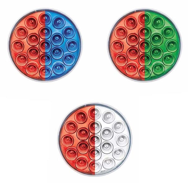 19 LED 4" Round Double Fury Red Clearance Marker Light All Options