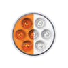 7 LED 2" Round Double Fury Amber Clearance Marker Light - Amber/White