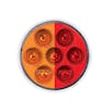 7 LED 2" Round Double Fury Amber Clearance Marker Light - Amber/Red