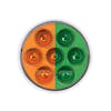 7 LED 2" Round Double Fury Amber Clearance Marker Light - Amber/Green