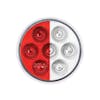 7 LED 2" Round Double Fury Red Clearance Marker Light - Red/White