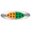 10 LED Oval Double Fury Red Clearance Marker Light - Amber/Green
