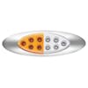 10 LED Oval Double Fury Red Clearance Marker Light - Amber/White
