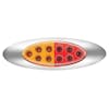 10 LED Oval Double Fury Red Clearance Marker Light - Amber/Red