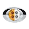 4 LED 3" Oval Double Fury Amber Clearance Marker Light - Amber/White