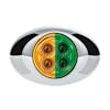 4 LED 3" Oval Double Fury Amber Clearance Marker Light - Amber/Green