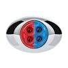 4 LED 3" Oval Double Fury Red Clearance Marker Light - Red/Blue