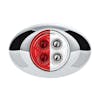 4 LED 3" Oval Double Fury Red Clearance Marker Light - Red/White