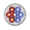 14 LED 4" Round Double Fury Red Clearance Marker Light - Red/Blue