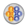 14 LED 4" Round Double Fury Amber Clearance Marker Light - Amber/Blue