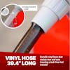 Battery Powered 2.5GPM Fuel Transfer Pump TRFA01 Vinyl Hose 39.4" Length Closeup