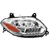 International LT625 Chrome Projection LED Headlight Assembly With Sequential Turn Signal And DRL- Passenger Side