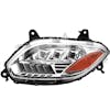 International LT625 Chrome Projection LED Headlight Assembly With Sequential Turn Signal And DRL- Driver Side