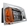 Western Star 4700 LED Performance Series Headlight Assembly Pair With Sequential Turn Signal 3/4 View