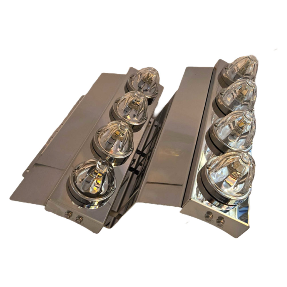 Peterbilt 589 | Rear Air Cleaner Brackets | 4 Watermelon Light Holes