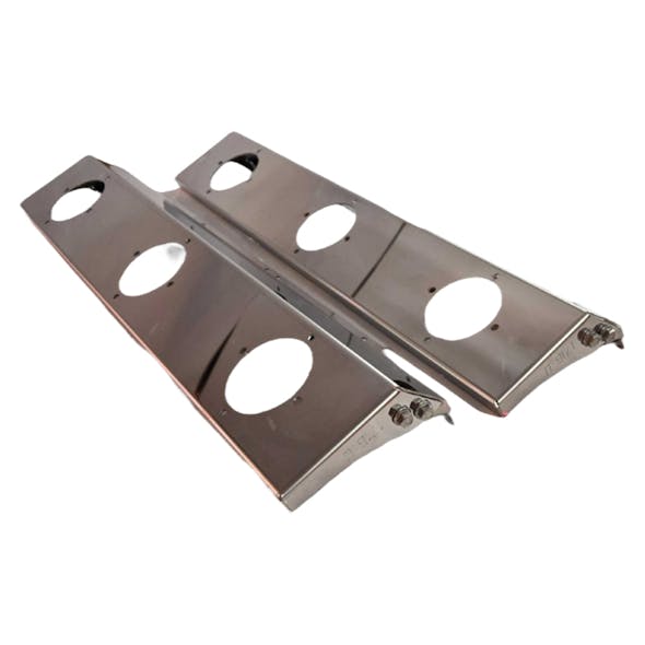 Peterbilt 589 Front Air Cleaner Bracket With 3 Watermelon Light Holes - No LED Lights