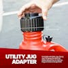 Battery Powered 2.3GPM Fuel Transfer Pump with Power Nozzle & Utility Jug Adapter TRFA03-XL Utility Jug Adapter