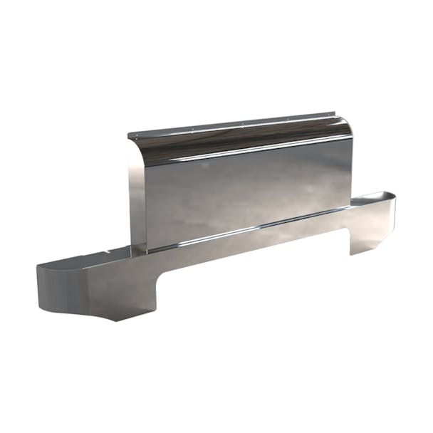 Peterbilt Unibilt Stainless Steel Curved Shock Cover for Sleeper - Blank