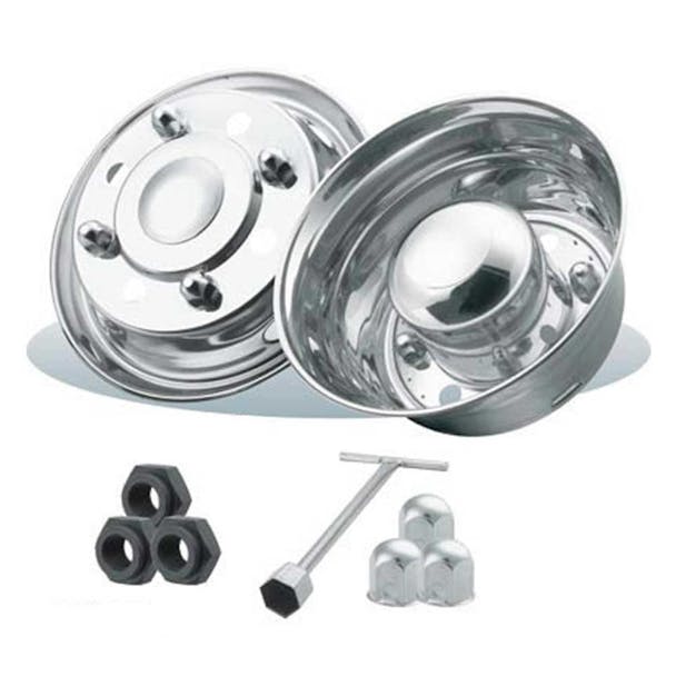 Chevrolet GMC 19.5" x 6.75" Stainless Steel Wheel Simulator - Full Kit