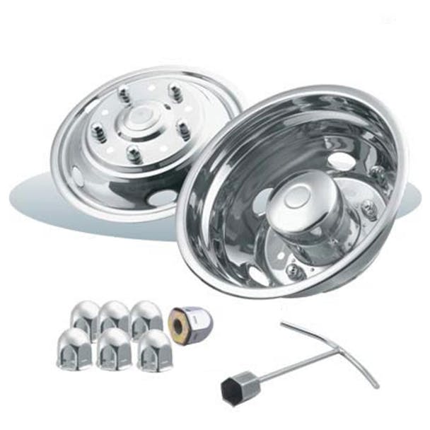 Ford 19.5" x 6" Stainless Steel Wheel Simulator - Full Kit