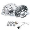 Ford E350 E450 16" x 6" Stainless Steel Wheel Simulator - Full Kit