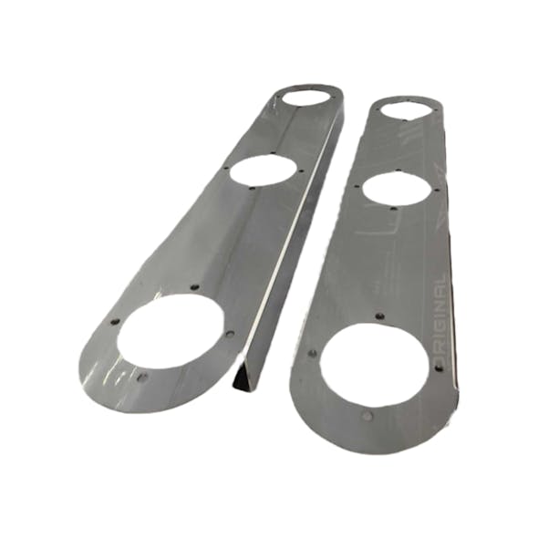 Kenworth Stainless Steel 15" Front Air Cleaner Light Bar With Round Radius Ends - Thumbnail