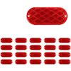 4" x 2" Oval Red Quick Mount Reflector 20 Pack