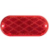 4" x 2" Oval Red Quick Mount Reflector Default